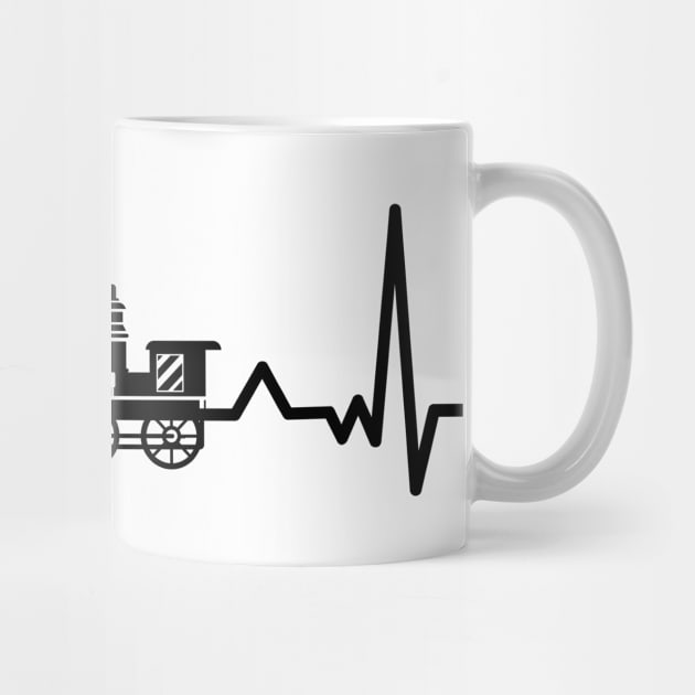 Classic Steamtrain Heartbeat Locomotive Gifts by qwertydesigns